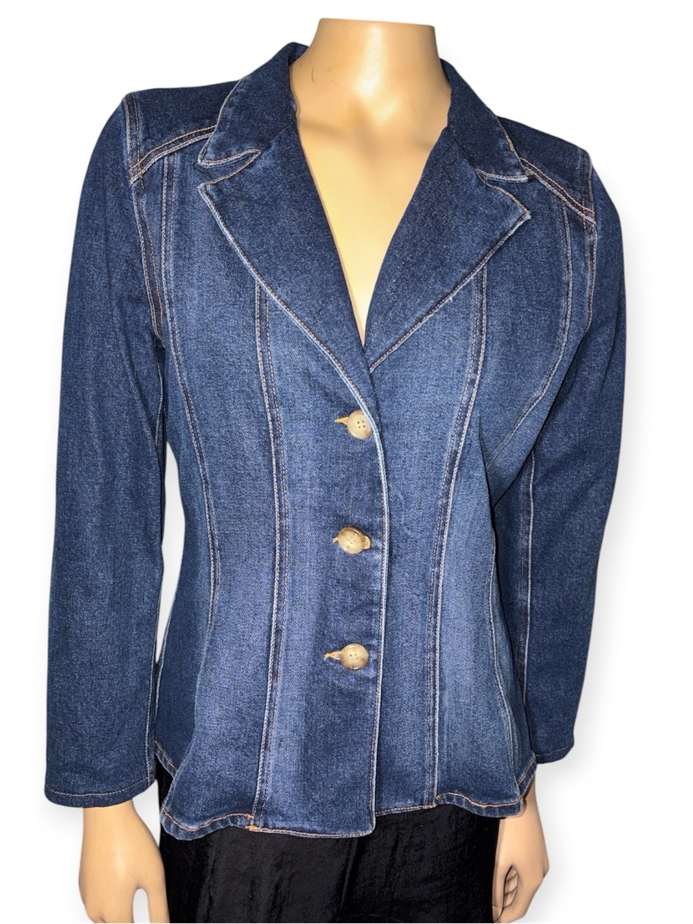 Karen Kane Women’s Dark Blue Denim Blazer Jacket size M